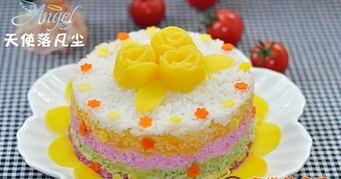彩虹米蛋糕