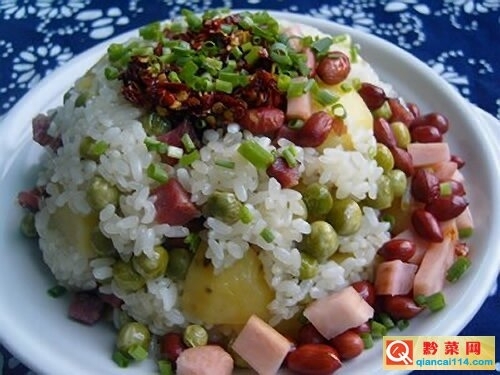 豌豆糯米燜飯
