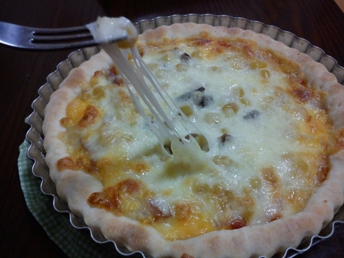 蝦玉米pizza