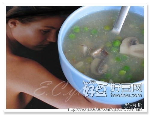 白蘆筍豌豆蘑菇湯