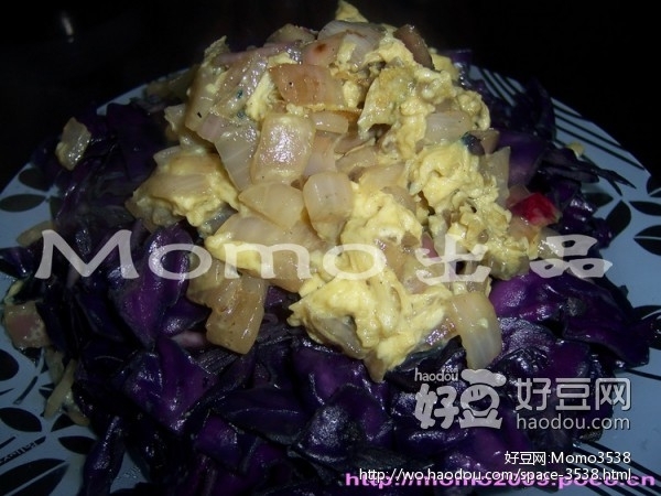 紫椰菜洋蔥蛋