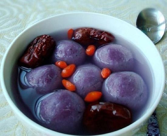 紫薯黑豆漿