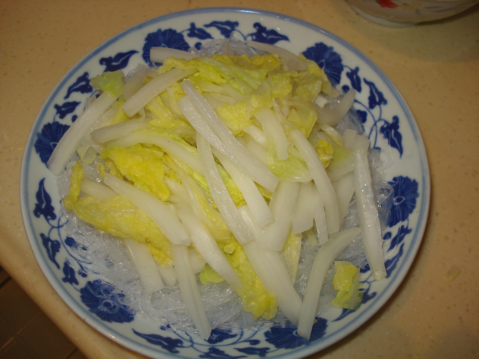 粉絲拌菜梗