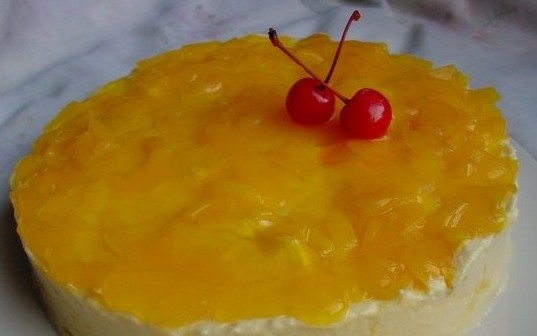 黃桃橙香慕斯蛋糕 6寸