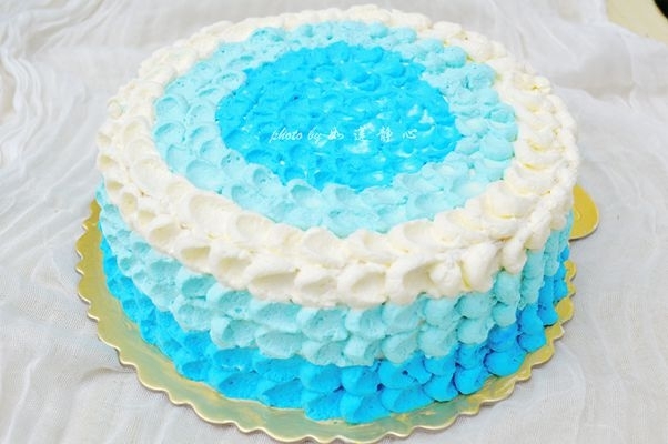 藍色海洋之心蛋糕