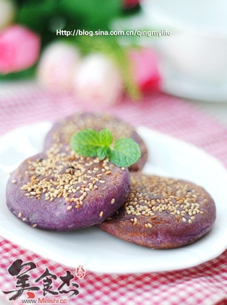 糯米紫薯餅食譜