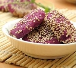 芝麻紫薯餅