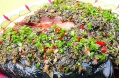 梅菜蒸魚頭的做法