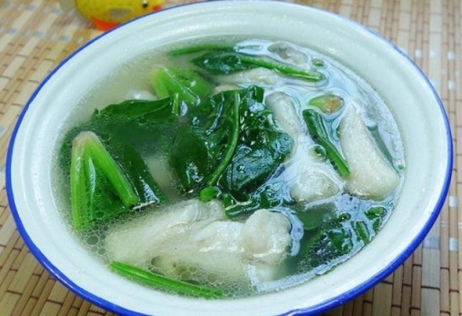 菠菜蝦潺湯的做法