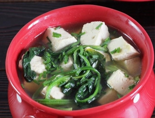 菠菜豆腐湯的做法