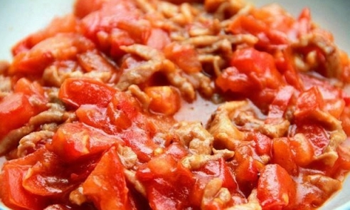 西紅柿炒肉片的做法