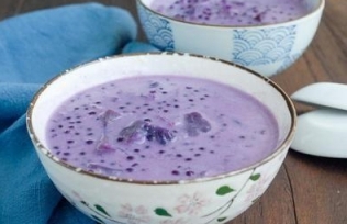 紫薯椰奶西米露食譜 ，紫紅薯（紫薯）椰汁西米露的做法