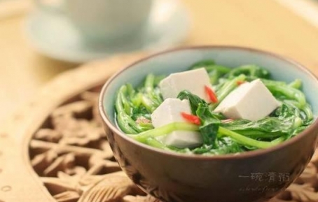 小白菜燉豆腐的做法